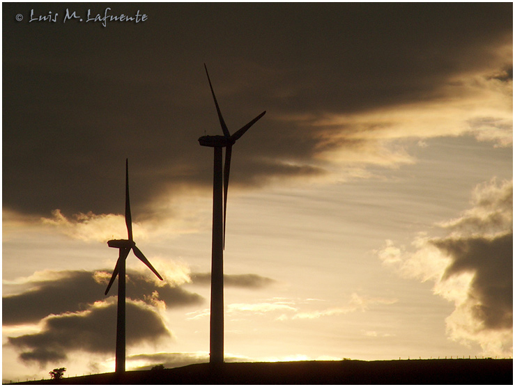  Campo eólico - Amanece en la Sierra de Tineo - Asturias